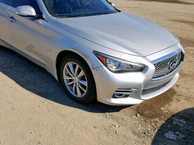 JN1BV7AR0EM707439 - 2014 INFINITI Q50 BASE GRAY photo 9