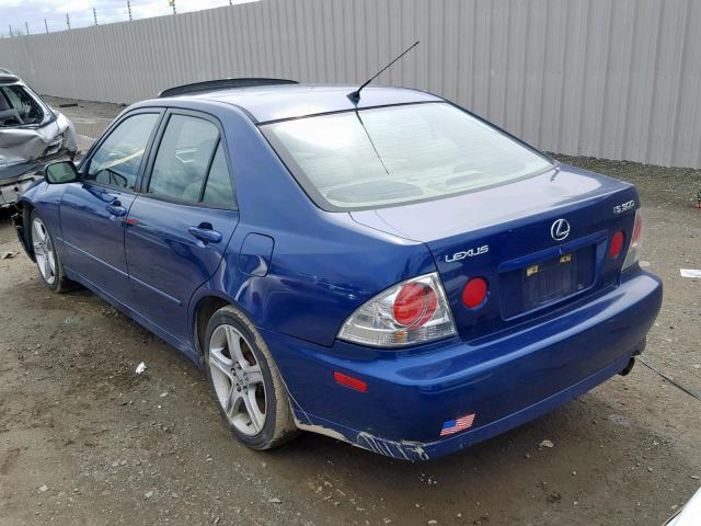 JTHBD182510026022 - 2001 LEXUS IS 300 BLUE photo 3