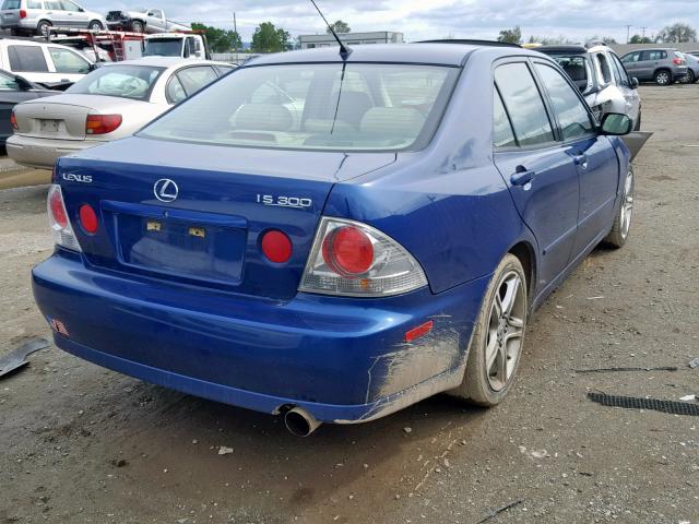 JTHBD182510026022 - 2001 LEXUS IS 300 BLUE photo 4