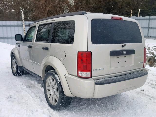 1D8GU28K18W274905 - 2008 DODGE NITRO SXT BEIGE photo 3