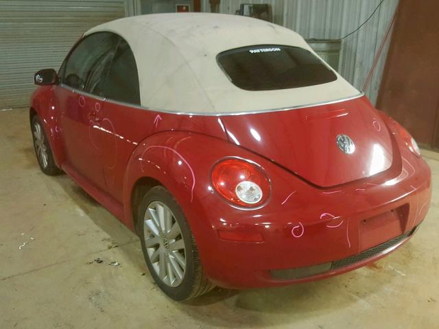 3VWRF31Y18M400179 - 2008 VOLKSWAGEN NEW BEETLE წითელი ფოტო 3
