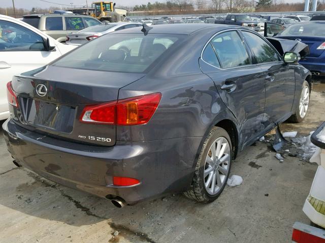 JTHCF5C26A5039412 - 2010 LEXUS IS 250 GRAY photo 4