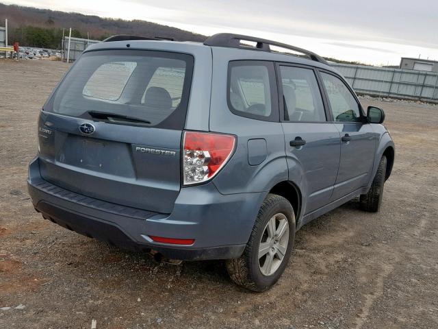 JF2SH6BC2AH789462 - 2010 SUBARU FORESTER X BLUE photo 4