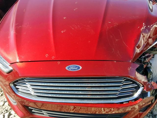 3FA6P0G79FR134691 - 2015 FORD FUSION S RED photo 7