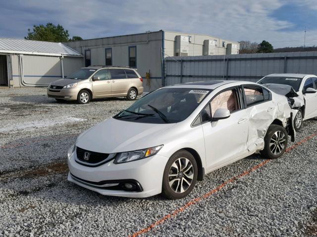 19XFB2F92DE013108 - 2013 HONDA CIVIC EXL WHITE photo 2