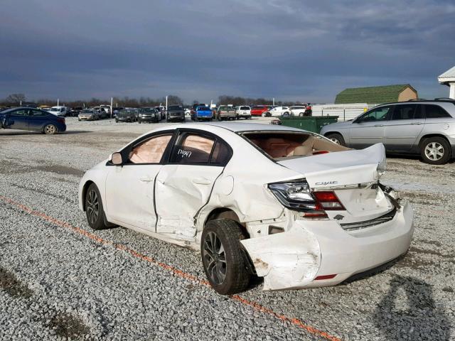 19XFB2F92DE013108 - 2013 HONDA CIVIC EXL WHITE photo 3