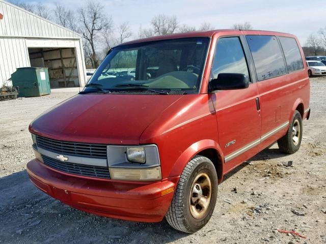 1GNDM19W9VB190029 - 1997 CHEVROLET ASTRO RED photo 2