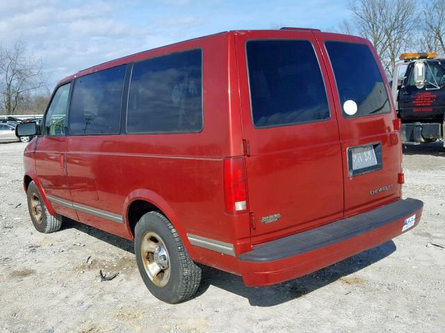 1GNDM19W9VB190029 - 1997 CHEVROLET ASTRO RED photo 3