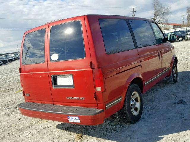 1GNDM19W9VB190029 - 1997 CHEVROLET ASTRO RED photo 4