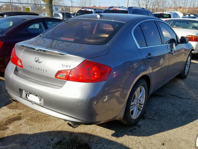 JN1CV6AR3BM406299 - 2011 INFINITI G37 GRAY photo 4