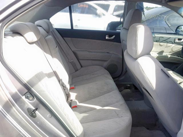 KMHET46C66A115531 - 2006 HYUNDAI SONATA GL GRAY photo 6