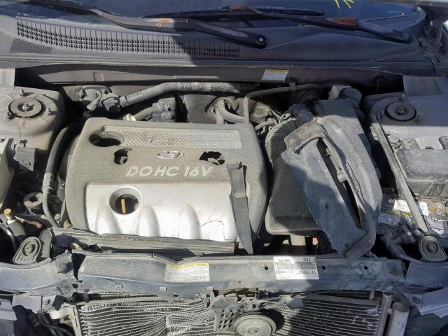 KMHET46C66A115531 - 2006 HYUNDAI SONATA GL GRAY photo 7