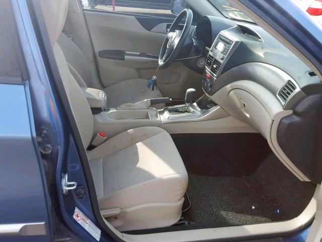 JF1GH63679H822325 - 2009 SUBARU IMPREZA OU BLUE photo 5