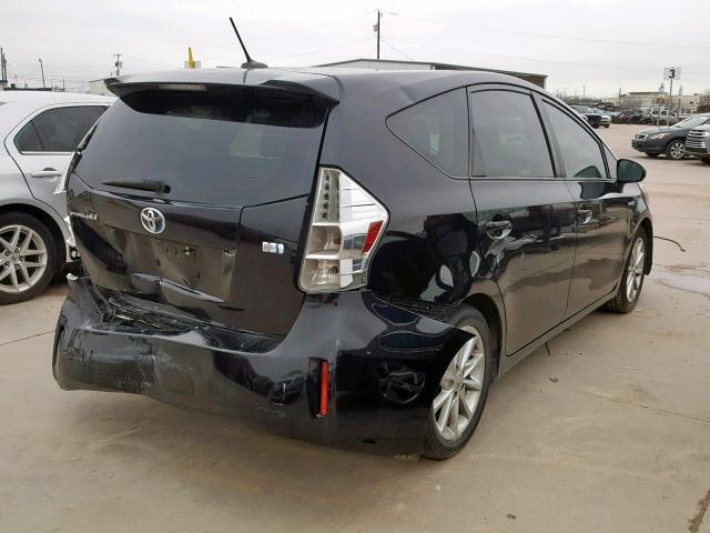 JTDZN3EU3C3024382 - 2012 TOYOTA PRIUS V BLACK photo 4