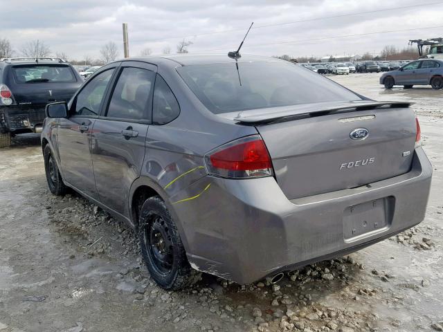 1FAHP3GN8AW123955 - 2010 FORD FOCUS SES GRAY photo 3