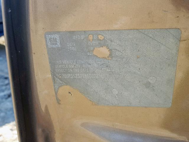 2G2WP552371110072 - 2007 PONTIAC GRAND PRIX GOLD photo 10