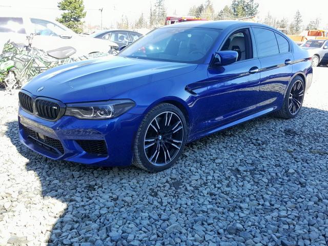 WBSJF0C54JB282264 - 2018 BMW M5 BLUE photo 2