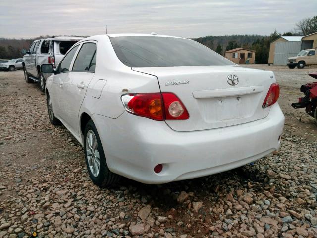 2T1BU4EE6AC306605 - 2010 TOYOTA COROLLA BA WHITE photo 3