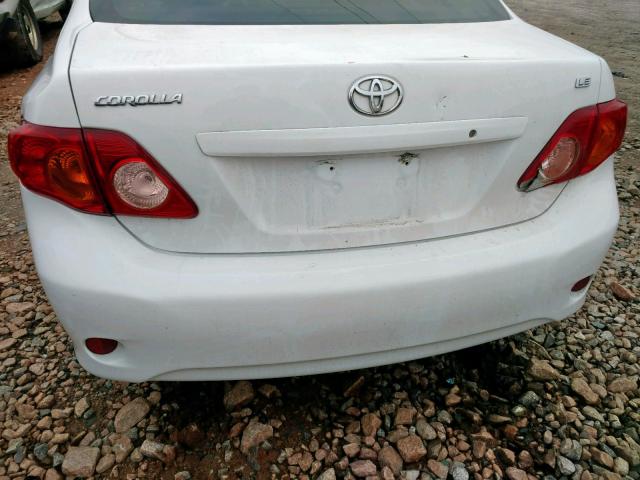 2T1BU4EE6AC306605 - 2010 TOYOTA COROLLA BA WHITE photo 9