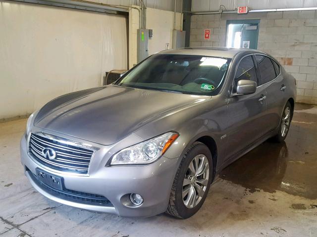 JN1EY1AP8CM910639 - 2012 INFINITI M35H GRAY photo 2