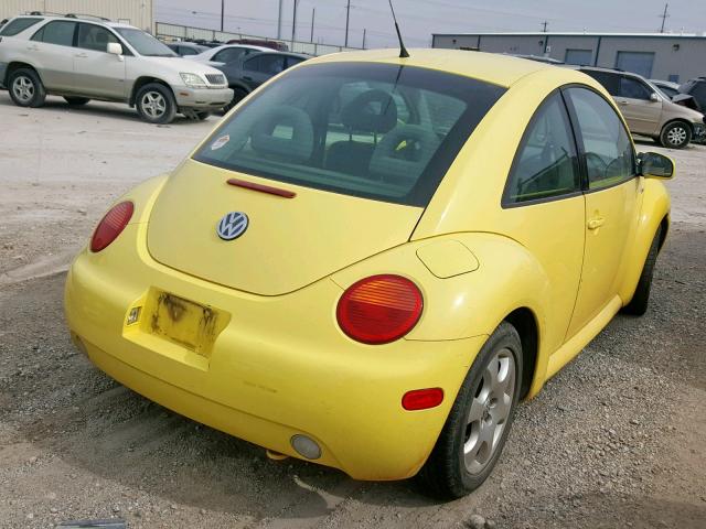 3VWCB21C02M405350 - 2002 VOLKSWAGEN NEW BEETLE YELLOW photo 4