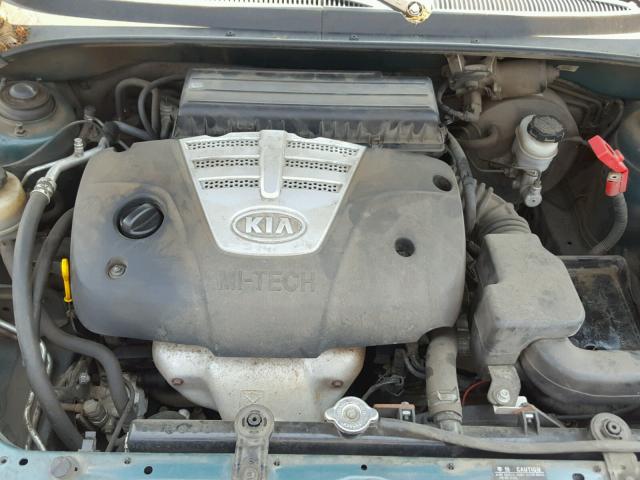 KNADC165236163667 - 2003 KIA RIO CINCO GREEN photo 7