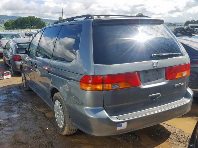 5FNRL18522B042680 - 2002 HONDA ODYSSEY LX GRAY photo 3