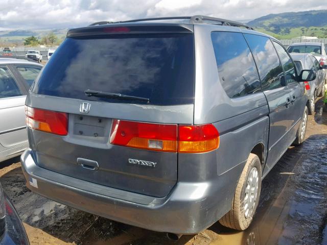 5FNRL18522B042680 - 2002 HONDA ODYSSEY LX GRAY photo 4