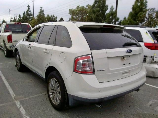 2FMDK3JC2ABB74993 - 2010 FORD EDGE SEL WHITE photo 3