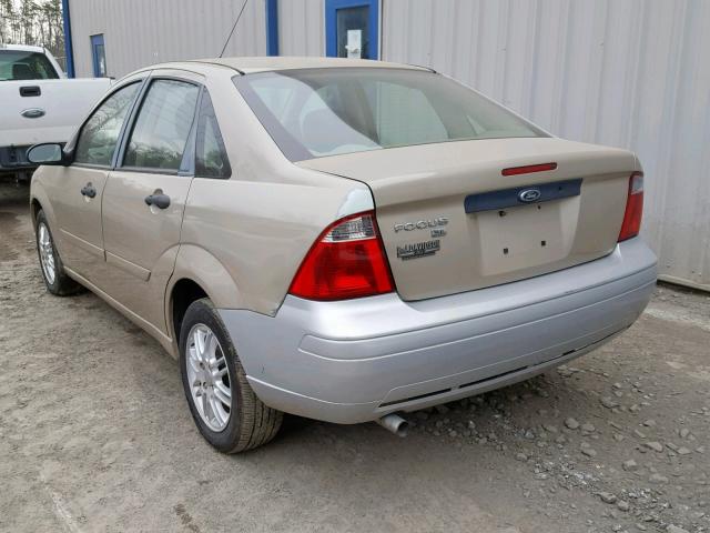 1FAHP34N77W211814 - 2007 FORD FOCUS ZX4 TAN photo 3