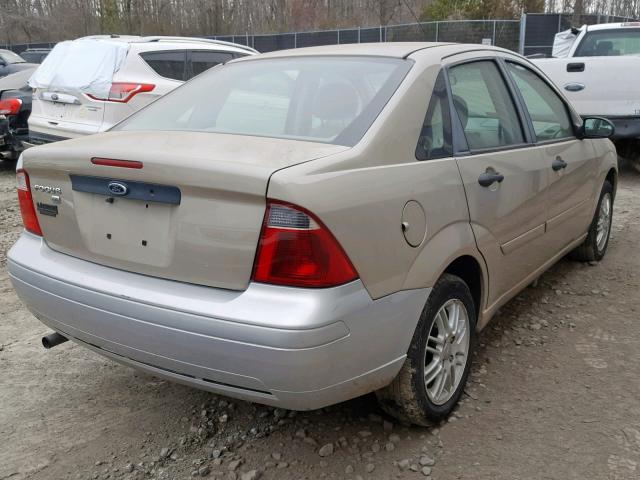 1FAHP34N77W211814 - 2007 FORD FOCUS ZX4 TAN photo 4