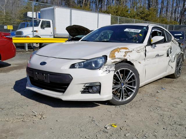 JF1ZCAC1XD2611470 - 2013 SUBARU BRZ 2.0 LI WHITE photo 2