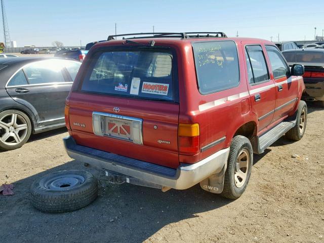 JT3VN39W6N8043593 - 1992 TOYOTA 4RUNNER VN MAROON photo 4