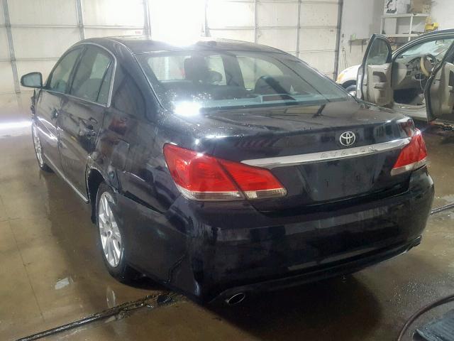 4T1BK3DB5BU436754 - 2011 TOYOTA AVALON BAS BLACK photo 3