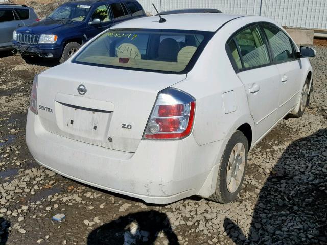 3N1AB61E27L691365 - 2007 NISSAN SENTRA 2.0 WHITE photo 4