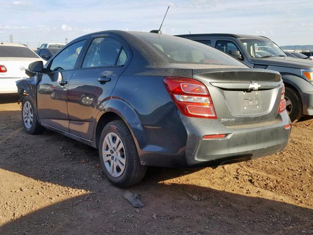 1G1JB5SH0H4132574 - 2017 CHEVROLET SONIC LS GRAY photo 3