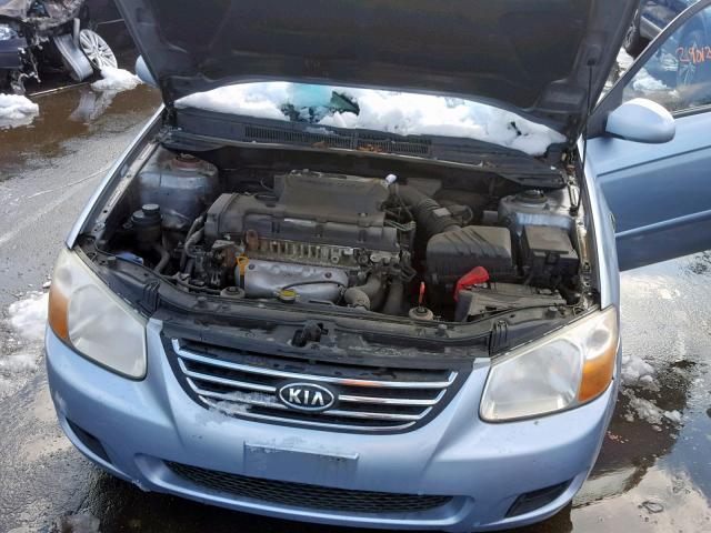 KNAFE121485558565 - 2008 KIA SPECTRA EX BLUE photo 7