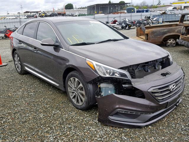 5NPE34AF7FH113575 - 2015 HYUNDAI SONATA SPO BROWN photo 1