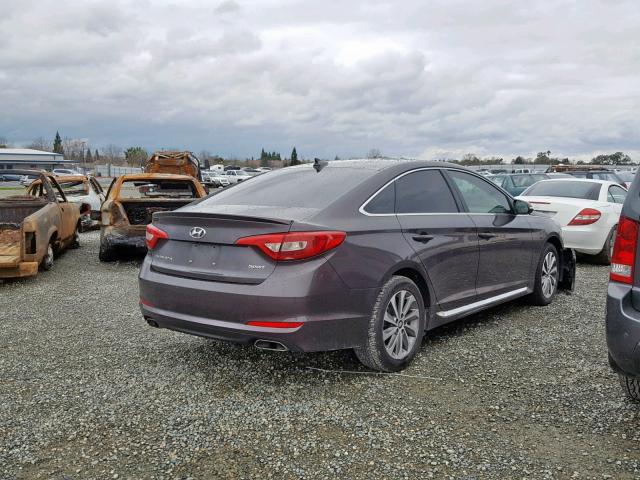 5NPE34AF7FH113575 - 2015 HYUNDAI SONATA SPO BROWN photo 4