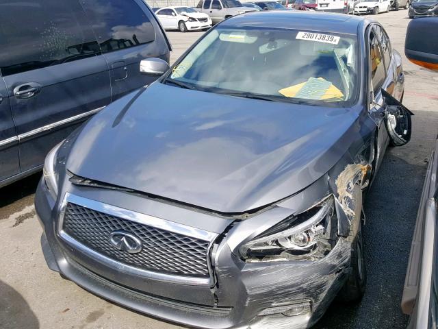 JN1CV7APXHM642414 - 2017 INFINITI Q50 BASE SILVER photo 2