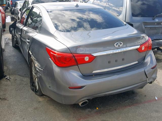 JN1CV7APXHM642414 - 2017 INFINITI Q50 BASE SILVER photo 3