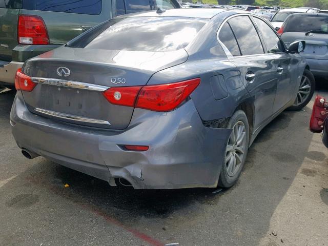 JN1CV7APXHM642414 - 2017 INFINITI Q50 BASE SILVER photo 4