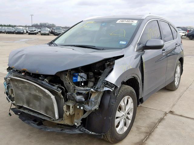 2HKRM3H7XDH503557 - 2013 HONDA CR-V EXL GRAY photo 2