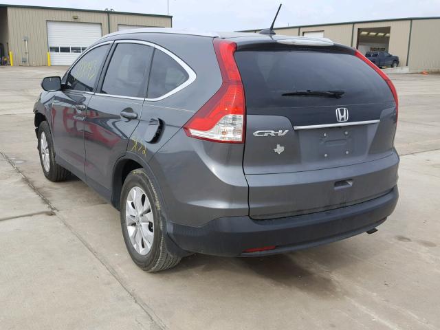 2HKRM3H7XDH503557 - 2013 HONDA CR-V EXL GRAY photo 3