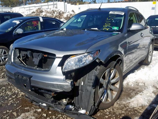 JNRBS08W64X401268 - 2004 INFINITI FX45 GRAY photo 2