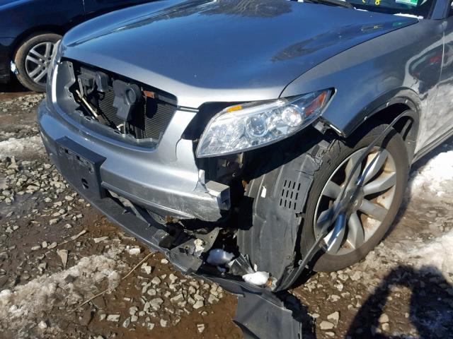 JNRBS08W64X401268 - 2004 INFINITI FX45 GRAY photo 9