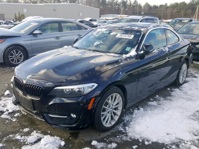 WBA1G9C56GV599637 - 2016 BMW 228 XI BLACK photo 2