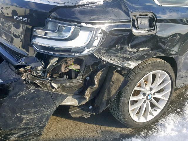 WBA1G9C56GV599637 - 2016 BMW 228 XI BLACK photo 9