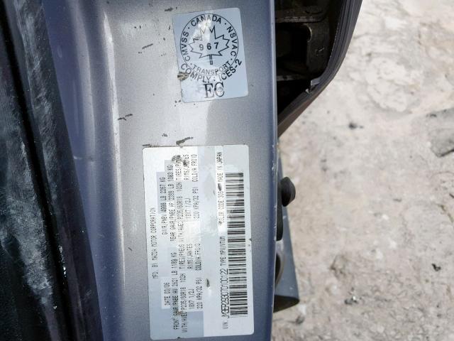 JM3ER293070100122 - 2007 MAZDA CX-7 SILVER photo 10