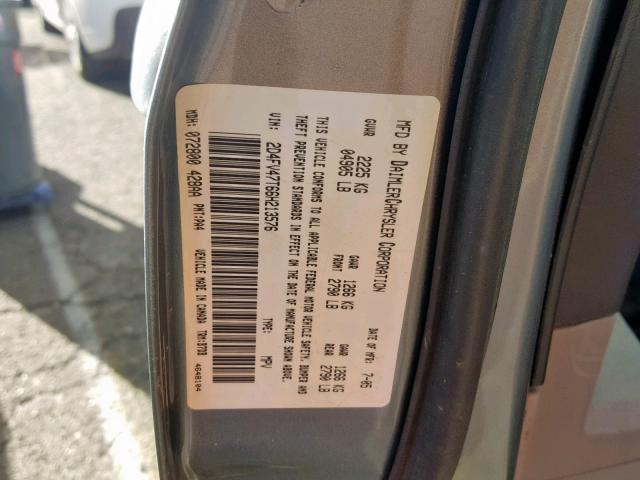 2D4FV47T66H213576 - 2006 DODGE MAGNUM SE GRAY photo 10